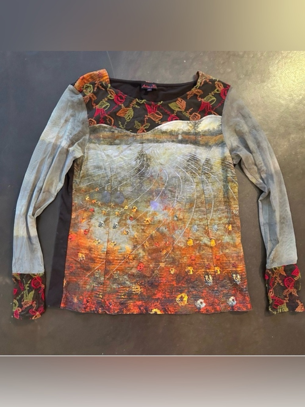 Aventures des toiles- Vintage 90s/ Y2K women’s blouse size 42